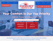 Tablet Screenshot of clearskyhvac.com